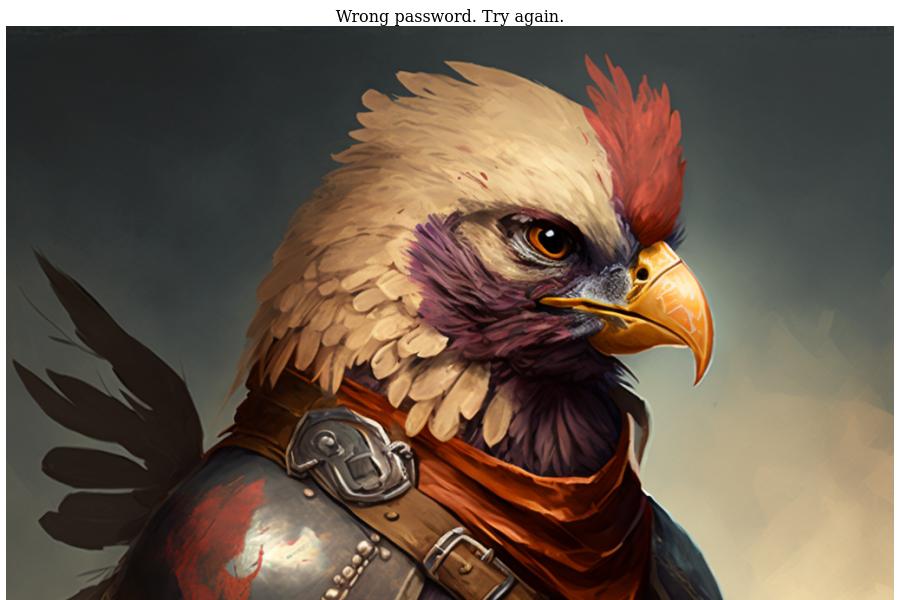 Wrong Password (Chicken warrior figure)